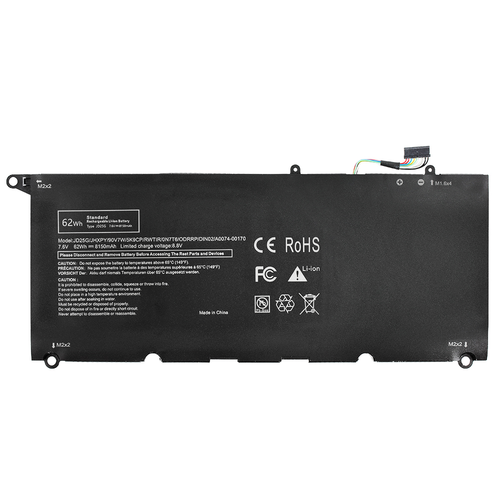 JD25G Dell battery for DELL XPS 13 2015 9343 9350 9350 Touch 7.6V 8510mAh