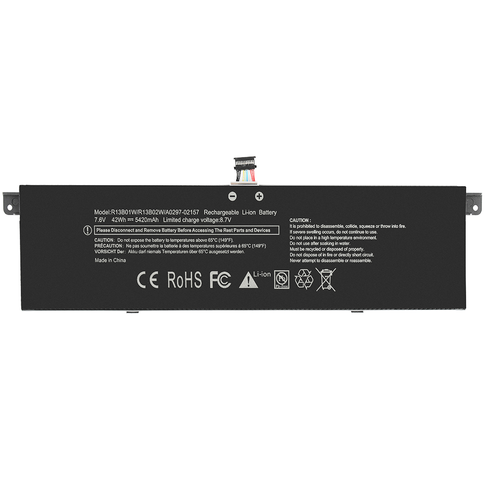 R13B01W R13B02W Laptop Battery For Xiaomi Air Series 5420mAh