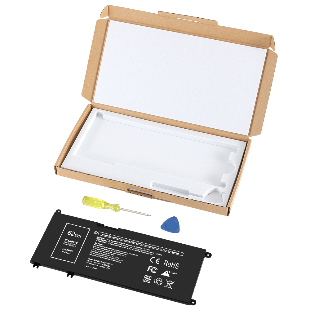 33YDH battery for Dell Latitude 3380 3480 3490 3500 3580 3590 Inspiron 7577 7586 4000mAH
