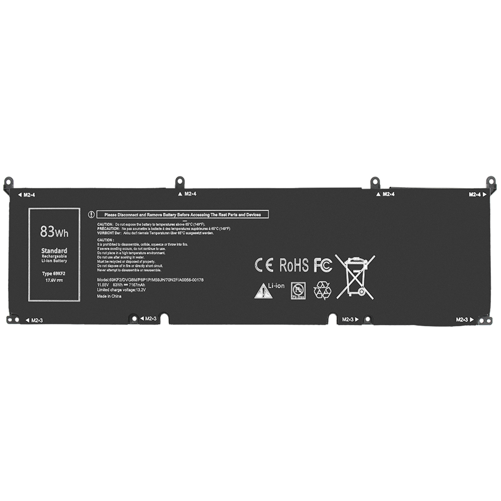 69KF2 Battery for Dell Alienware  11.55V 7167mAh 6 Cells