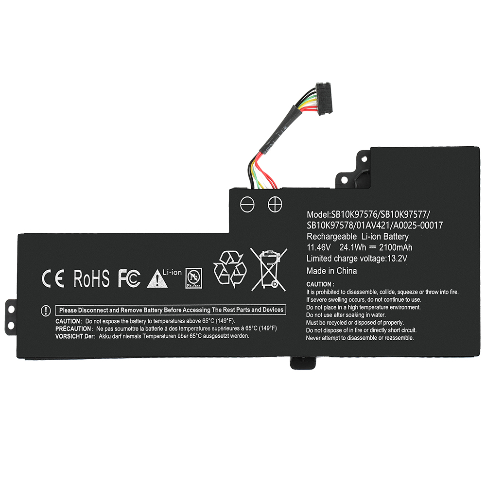 SB10K97576 replacement laptop battery for Lenovo ThinkPad T470 T480 A475 A485 01AV420 2100mAh 